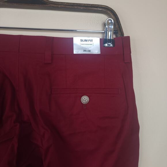 Express Slim Fit Photographer Dress pants in Burgundy Size 29x30 - Picture 8 of 12